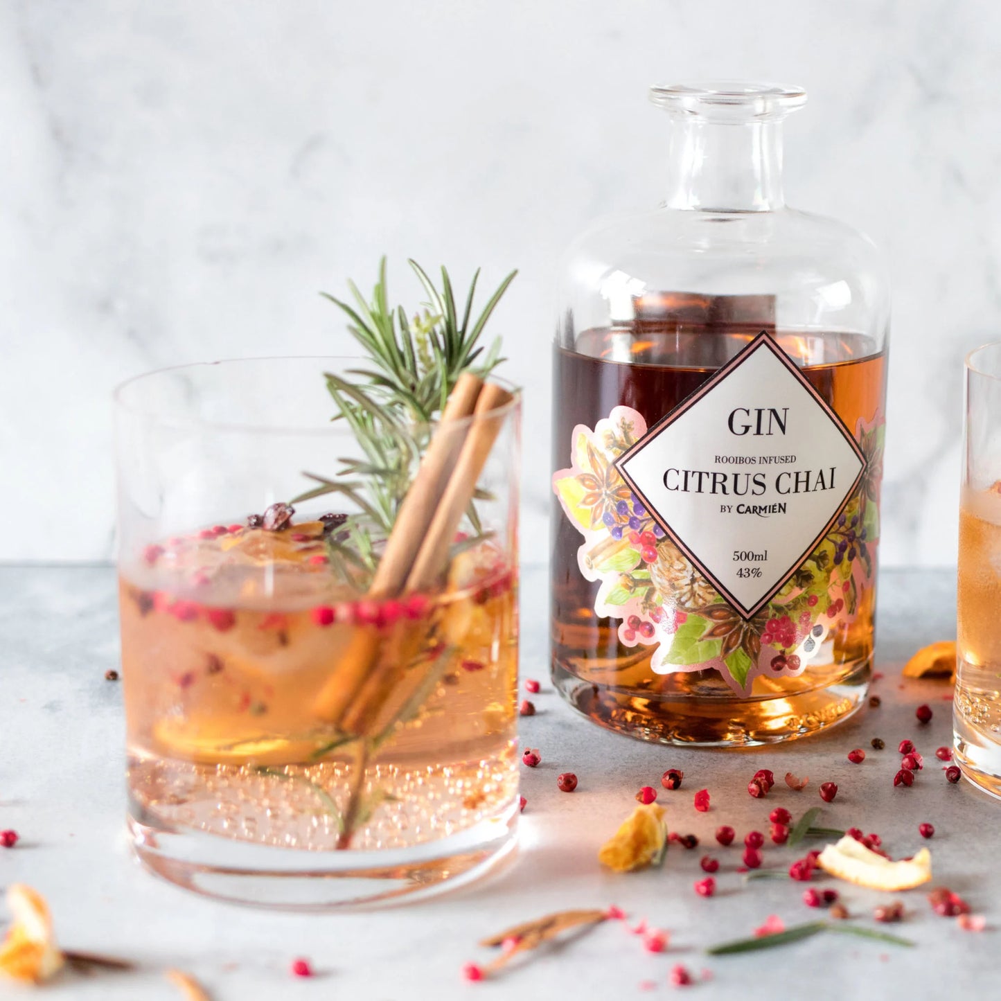 Carmien Rooibos Distilled Gin – Citrus Chai Gin (500ml)