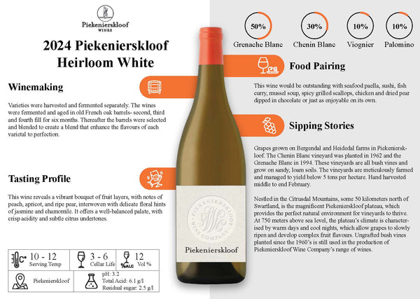 2024 Piekenierskloof Heirloom White