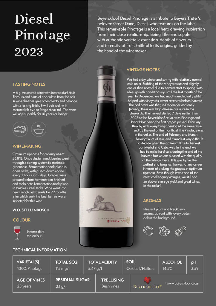 Beyerskloof Diesel Pinotage 2023