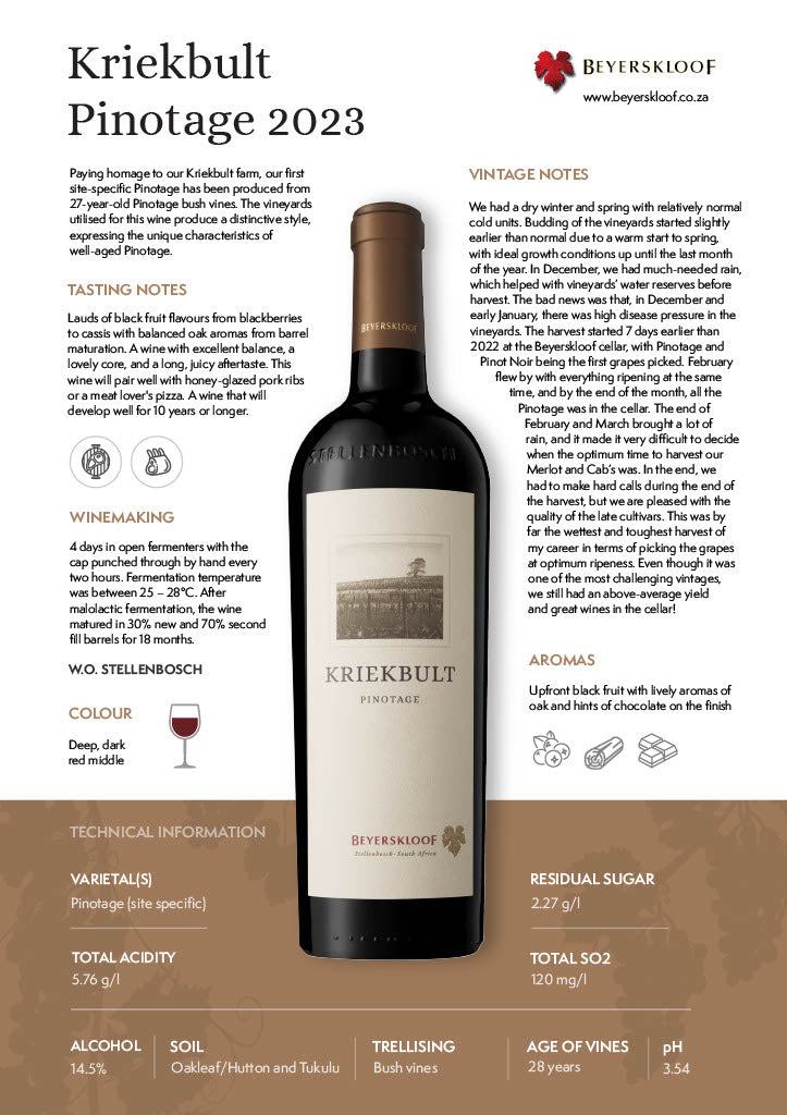 Beyerskloof Kriekbult 2023