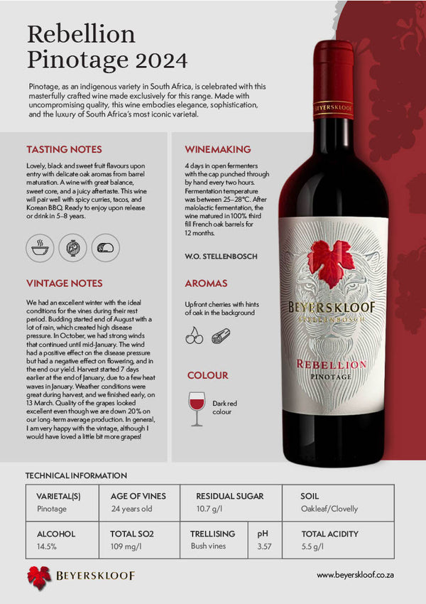 Beyerskloof Rebellion Pinotage 2024